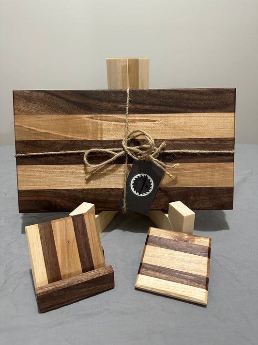 Walnut & Maple Serving Board Set