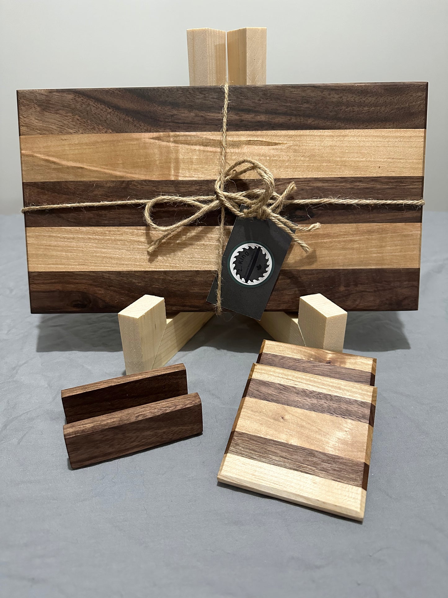 Walnut & Maple Serving Board Set