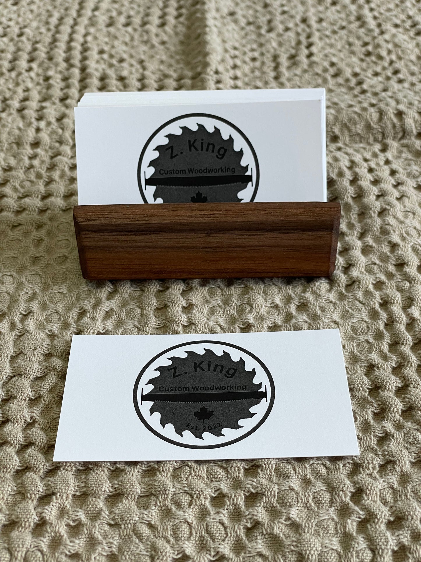 Large Capacity Walnut Business Card Holder