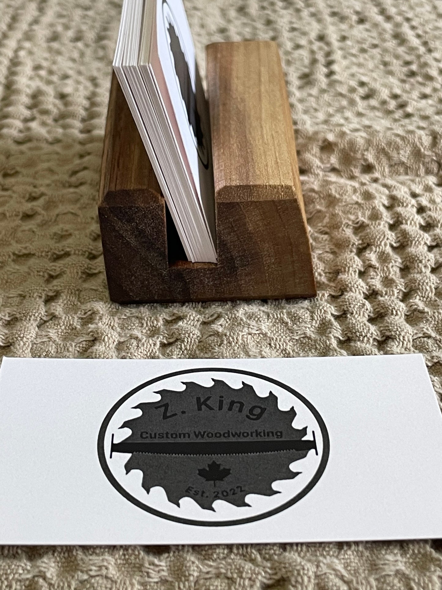 Live Edge Walnut Business Card Holder