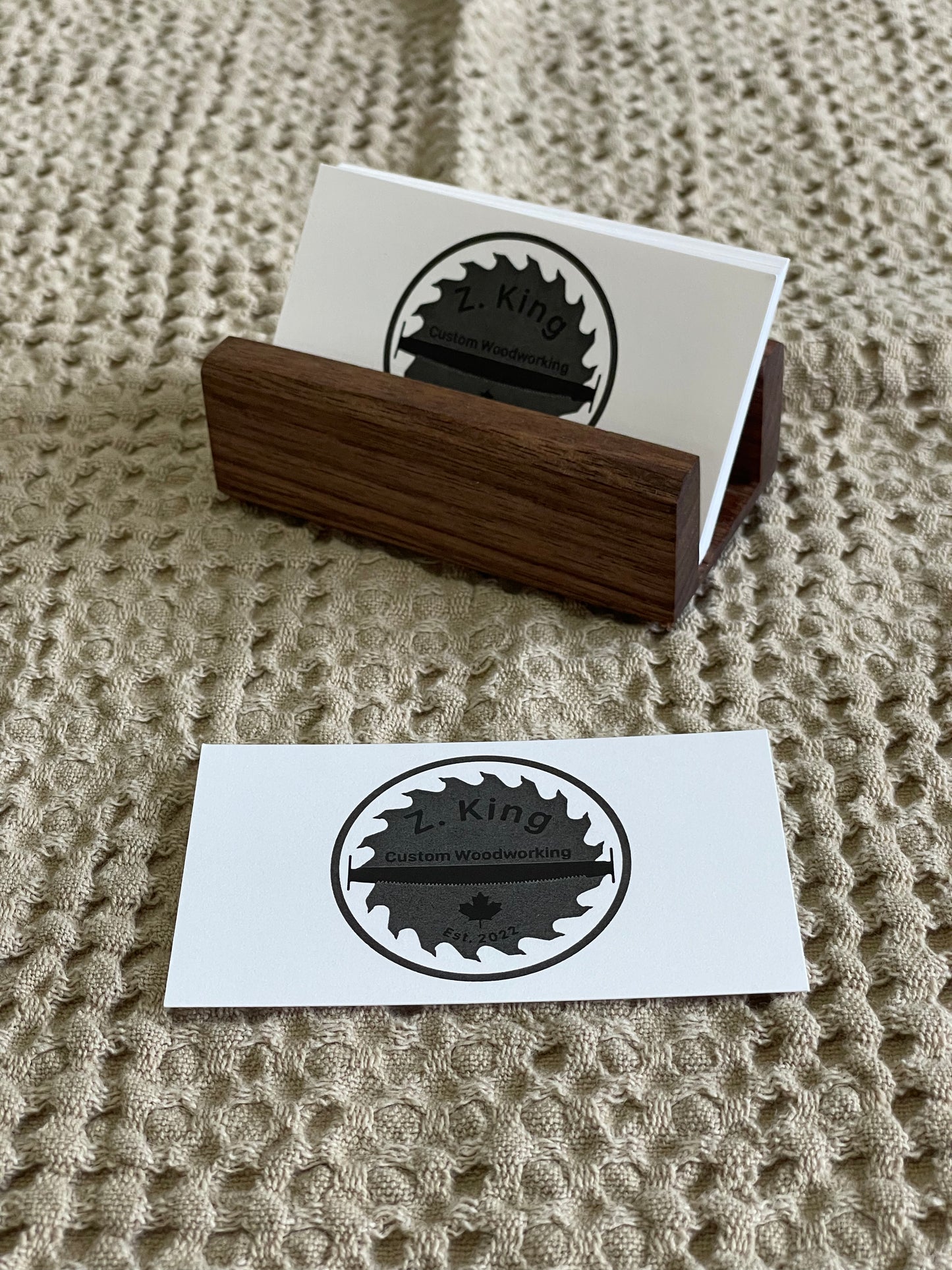 Simple Walnut Business Card Holder