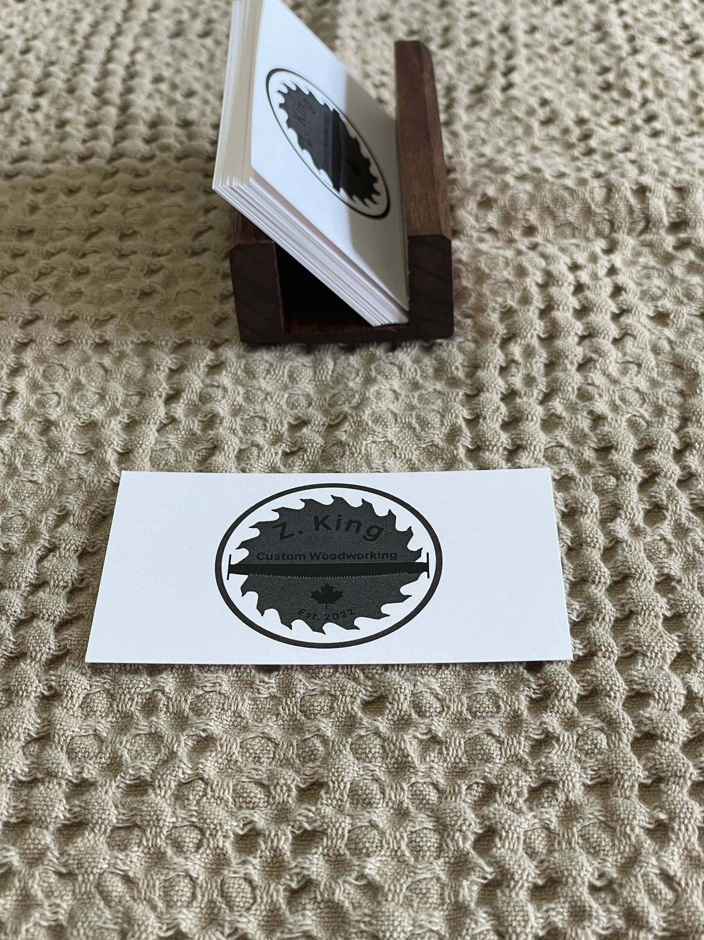 Simple Walnut Business Card Holder