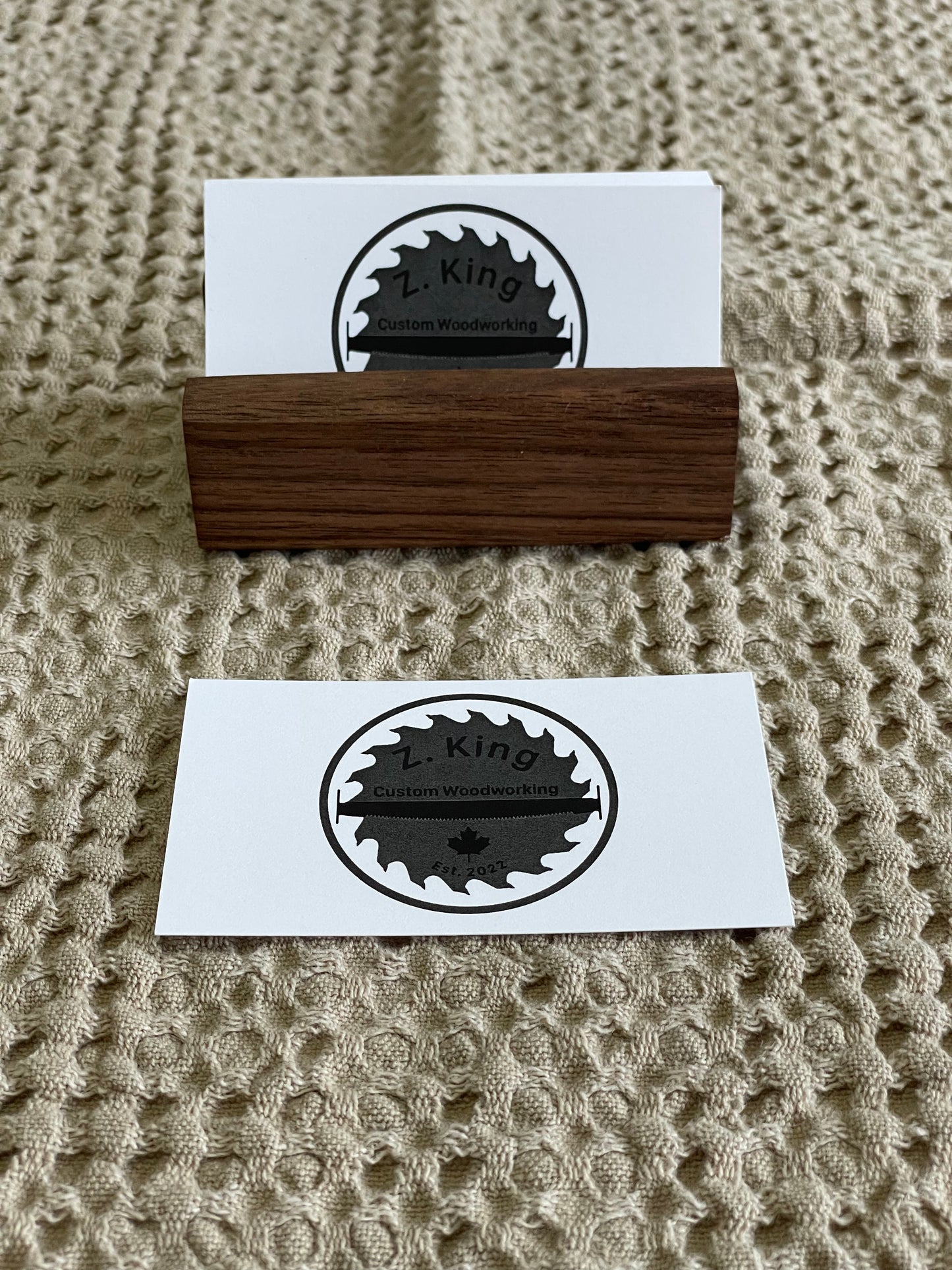 Simple Walnut Business Card Holder