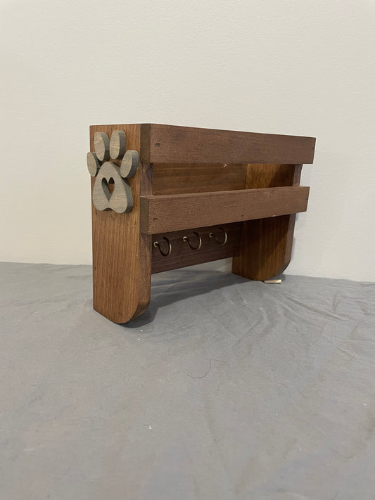 Paw Print Leash Shelf